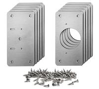JXPXJMY Cabinet Hinge Repair Kit with Sufficient Screws, Kitchen Door Hinge Repair Plates Suitable for Various Wooden Structures in Homes and Offices (Two Styles, 10)