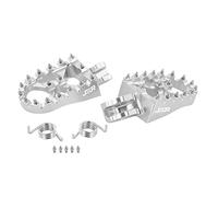 JXR Sur Ron Foot Pegs - Upgraded Pedal Rests Surron Accessories for Light Bee Dirt Bike - Anodised Aluminium Motorcycle Footpegs (Silver)