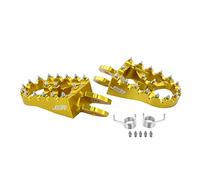 JXR Sur Ron Foot Pegs - Upgraded Pedal Rests Surron Accessories for Light Bee Dirt Bike - Anodised Aluminium Motorcycle Footpegs (Gold)