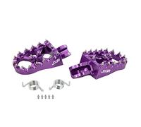 JXR Sur Ron Foot Pegs - Upgraded Pedal Rests Surron Accessories for Light Bee Dirt Bike - Anodised Aluminium Motorcycle Footpegs (Purple)