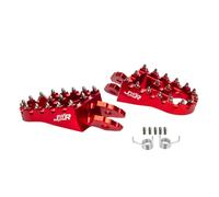 JXR Sur Ron Foot Pegs - Upgraded Pedal Rests Surron Accessories for Light Bee Dirt Bike - Anodised Aluminium Motorcycle Footpegs (Red)