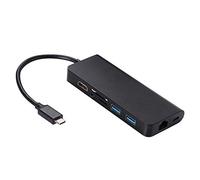 JXT ADT Type-c Turn hdmi Gigabit Network Card Multi-Function Converter HDMI+RJ45+PD+Audio+USB3.02+SD+TF Eight-in-one Expansion Dock Multi-Function HUB(Silver Gray) (Color : Black)