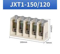 JXT1 T-Terminal High-Current Power Connector, 400A Copper-Aluminum Transition Splitter for 6-240 mm² Cables, Flame-Retardant ABS & Tin-Plated Brass, Tool-Free Quick Connect
