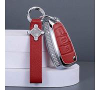 JXTTJ Car Key Cover for Audi 8XF 2010 2011 2012 2013 2014 2015, Remote Control Car Key Shell Case Replacement Car Key Case Cover Protector Accessories,Einheitsgröße-B Red