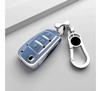 JXTTJ Car Key Cover for Audi A1 2011-2018, Remote Control Car Key Shell Case Replacement Car Key Case Cover Protector Accessories,Einheitsgröße-B Blue