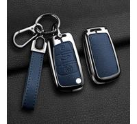 JXTTJ Car Key Cover for Audi A8 Quattro 2006-2011, Remote Control Car Key Shell Case Replacement Car Key Case Cover Protector Accessories,B-Blau