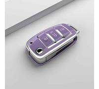 JXTTJ Car Key Cover for Audi TT 2006-2013, Remote Control Car Key Shell Case Replacement Car Key Case Cover Protector Accessories,normal-A Purple