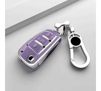 JXTTJ Car Key Cover for Audi TT Quattro 2006-2011, Remote Control Car Key Shell Case Replacement Car Key Case Cover Protector Accessories,Einheitsgröße-B Purple