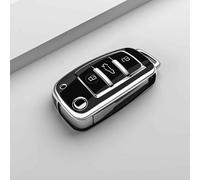 JXTTJ Car Key Cover for Audi TT Quattro 2006-2011, Remote Control Car Key Shell Case Replacement Car Key Case Cover Protector Accessories,normal-A Black