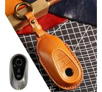 JXTTJ Car Key Cover for Benz E300L C260L GLC A200L C200 GLA GLB GLE350, Remote Control Car Key Shell Case Replacement Car Key Case Cover Protector Accessories,normal-A Brown