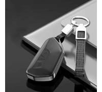 JXTTJ Car Key Cover for VW Seat Leon MK 4 2020, Remote Control Car Key Shell Case Replacement Car Key Case Cover Protector Accessories,Einheitsgröße-B Black