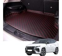 JXTTJ Car Rear Boot Leather-Mat for Hyundai TUCSON Plug-in Hybrid/NX4 PHEV 2021 2022 2023 2024 2025, Cargo Tray Liners Anti-Scratch Anti-Slip Carpets, Trunk Protector Pad Interior Accessories