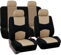 JXTTJ Car Seat Covers Full Set for Fiat Panda 3 Series (Type 169) 2003-2006 2007 2008 2009 2010 2011 2012, Cloth Car Seat Cushion Full Set Breathable Washable Front Rear Protectors Accessories