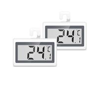 JXTZ Fridge Freezer Thermometer, 2 Pack Digital Refrigerator Thermometer, LCD Display Fridge Temperature Thermometer with Low Temperature Reminder, 3 Mounting Methods, °C/°F Switch, for Home Office