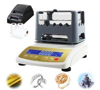 JXUANMM Automatic Gold Testing Kit, Precious Metal Tester, Purity Scale for Metals - Digital Density Meter for Accurate Measurement of Gold, Silver, Platinum, and Plastics WithPrinter-MDJ1200K