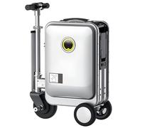 JXUANMM Electric Suitcase You Can Ride, Smart Rideable Suitcase with 73.26WH Removable Battery, APP Control, External Charging Port, Luggage Scooter For Travel Load 110kg Silver-20L-SE3S