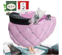 JXUANMM Foot hydromassage Foot Bath, Acrylic Footbath Spa Bath Pedicure, Pedicure Bowl, with Heat and Massage Colorful Lamp and 60PCS foot bath bags for Home Spa Treatment M
