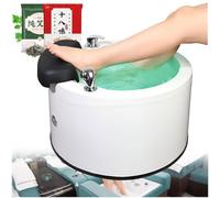 JXUANMM Foot hydromassage Foot Bath, Acrylic Footbath Spa Bath Pedicure, Pedicure Bowl, with Heat and Massage Colorful Lamp and 60PCS foot bath bags for Home Spa Treatment B