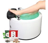 JXUANMM Home Foot Spa Pedicure Tub Acrylic Footbath Colorful Lamp Sturdy Tubs, Foot Spa Bath Massager with Heat and Jets, for Foot Stress Relief for Men & Women, with 60PCS foot bath bags B