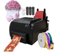 JXUANMM Satin Ribbon Printer Machine, Multiple Row Digital Ribbon Printer, Stamping Printing Machine for Packaging, Width 25-108mm/20-50mm/12-20mm, 200DPI, 150mm/s, Supports 50+ Languages,SingleRow