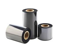 JXUANMM Satin ribbon printer ribbon, thermal transfer barcode ribbon, self-adhesive label printer ribbon wax-based ribbon, waterproof Black-90mmx100m