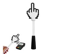 Jxueych Tap to Pay Magic Wand Credit Card Holder - Middle Finger Design, 3D-Printed Plastic, Secure & Stylish Contactless Payment Tool, Perfect for NFC-Enabled Terminals (White)