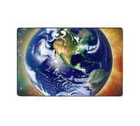 JxWCher Cosmic Earth Print Area Rug 60x39in, Soft Memory Foam, Floor Mat for Living Room, Bedroom, Office, Anti-Slip Backing