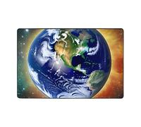 JxWCher Cosmic Earth Print Non-Slip Rug, Soft Memory Foam Area Mat for Bedroom, Living Room, Absorption Floor Mat, 36"x24"