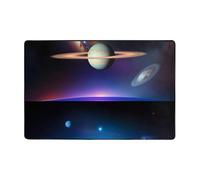 JxWCher Cosmic Saturn Print Non-Slip Rug, Soft Memory Foam Area Mat for Bedroom, Living Room, Absorption Floor Mat, 72"x48"