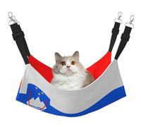 JxWCher Cozy Reversible Cat Hammock Bed for Crates & Cages,Soft Pet Resting,Flag of Slovenia Print Playing Perch Mat