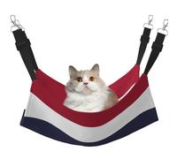 JxWCher Cozy Reversible Cat Hammock Bed for Crates & Cages,Soft Pet Resting,Thailand Flag Print Playing Perch Mat