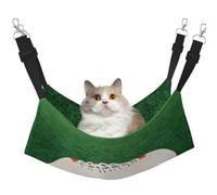 JxWCher Cozy Reversible Cat Hammock Bed for Crates & Cages,Soft Pet Resting,White Rugby Ball Print Playing Perch Mat
