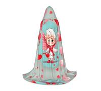 JxWCher Cute loving boy Print Hooded Cloak Cape, Oversize Party Apparel Soft Costume Robe for Halloween Cosplay Large