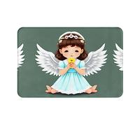 Jxwcher Door Mat - Cute Little Angel Welcome Mat Doormat Rug Non Slip for Home Outdoors Entrance Way Doormat Entry Rugs