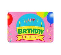 Jxwcher Door Mat - Happy Birthday Balloon Welcome Mat Doormat Rug Non Slip for Home Outdoors Entrance Way Doormat Entry Rugs