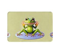 Jxwcher Door Mat - The Funny Frog Doing Yoga Welcome Mat Doormat Rug Non Slip for Home Outdoors Entrance Way Doormat Entry Rugs