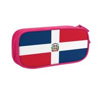 JxWCher Double Layer Pencil Case Dominican Republic Print Large Pen Pouch Makeup Bag Tools Office Supplies