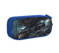 JxWCher Double Layer Pencil Case Future Robot Print Large Pen Pouch Makeup Bag Tools Office Supplies