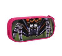 JxWCher Double Layer Pencil Case Tropical rainforest spiders Print Large Pen Pouch Makeup Bag Tools Office Supplies, Pink, One Size, Art Deco