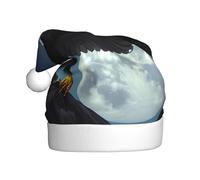 JxWCher Eagle under the stars Print Christmas Hat Santa Hat, Fun Festive for Xmas Tree Decor, Party & Costume Accessory