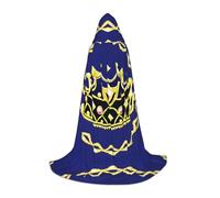 JxWCher Fantasy Tiara Print Hooded Cloak Cape, Oversize Party Apparel Soft Costume Robe for Halloween Cosplay Large