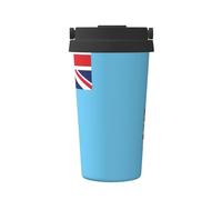 JxWCher Fiji Flag Print Travel Coffee Mug 16Oz, Hot/Ice Drinking Thermal Cup, Leakproof, for Office, Car