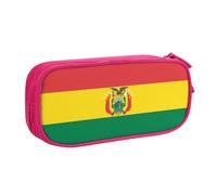 JxWCher Flag of Bolivia Print Pencil Case Spacious Pen Pouch Zipper High Capacity Makeup Tools Office Supplies