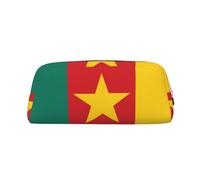 JxWCher Flag of Cameroon Print Pencil Case, 3D Zipper Pen Pouch, Office Travel Makeup Bag Organizer, Portable Storage Bag, Gold, One Size, Art Deco