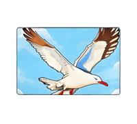 JxWCher Flying Seagulls Print Area Rug 60x39in, Soft Memory Foam, Floor Mat for Living Room, Bedroom, Office, Anti-Slip Backing