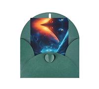 JxWCher Funny Greetings Card Science Fiction Future Romantic Birthday card with Envelopes - Warm Gifts for Girlfriend Boyfriend Wife Husband(2PC)