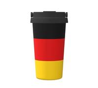 JxWCher German flag Print Travel Coffee Mug 16Oz, Hot/Ice Drinking Thermal Cup, Leakproof, for Office, Car