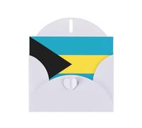 JxWCher Greeting Card Miss/thank You Card Friendship Card Blank Note with Flag of the Bahamas - Share Love and Blessings(2PC)