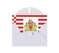 JxWCher Greeting Card Miss/thank You Card Friendship Card Blank Note with Flag of the Senate of Bremen - Share Love and Blessings(2PC)
