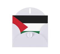 JxWCher Greeting Card Miss/thank You Card Friendship Card Blank Note with Flag of the State of Palestine - Share Love and Blessings(2PC)